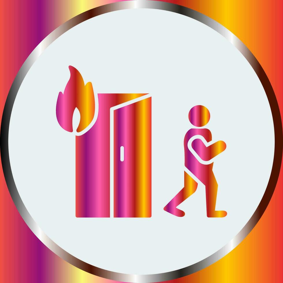 Unique Running from Fire Vector Icon