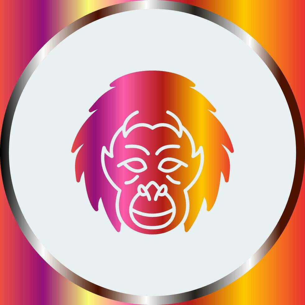 icono de vector de orangután