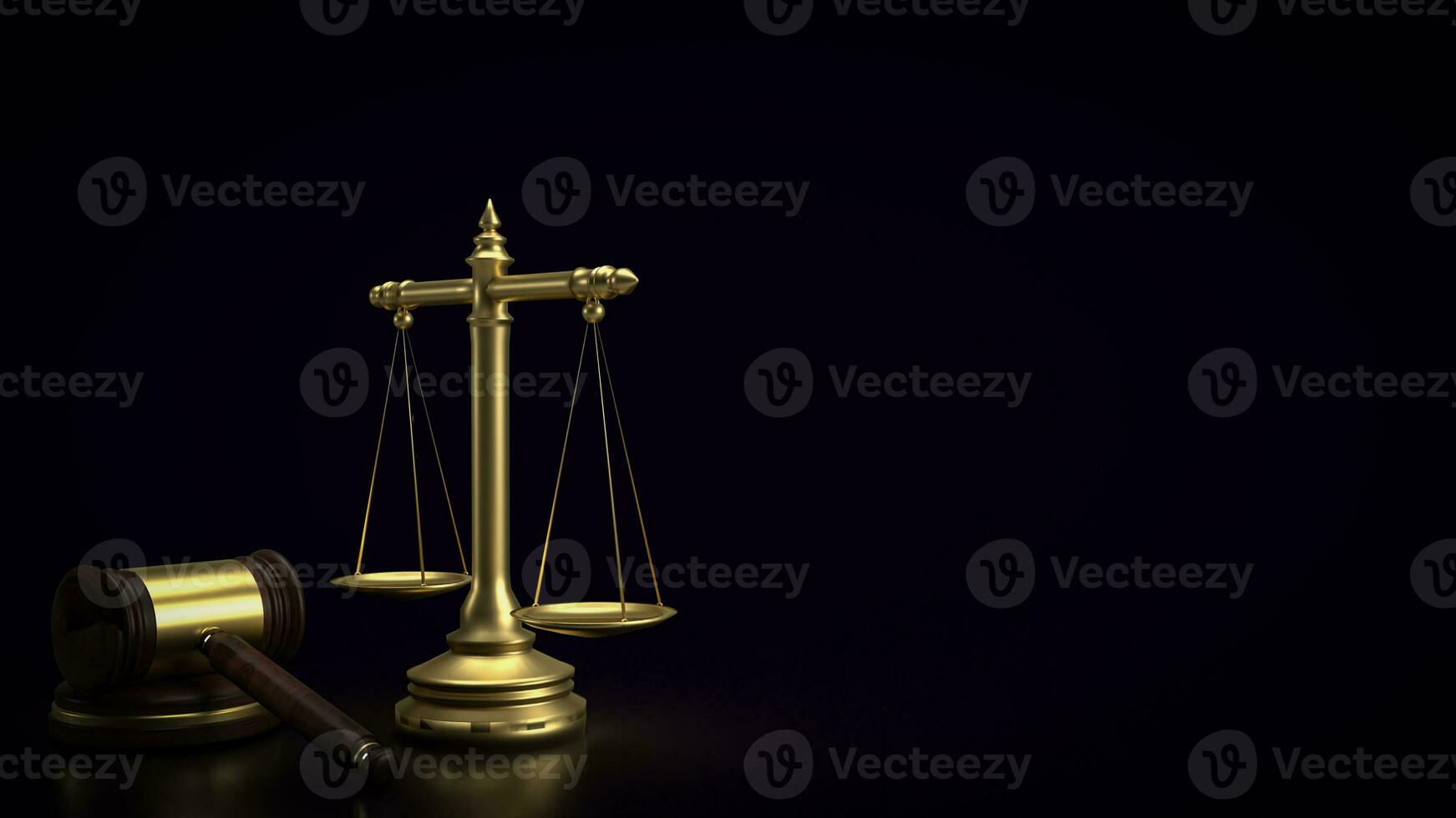 The Hammer and Libra for law and justice concept 3d rendering photo