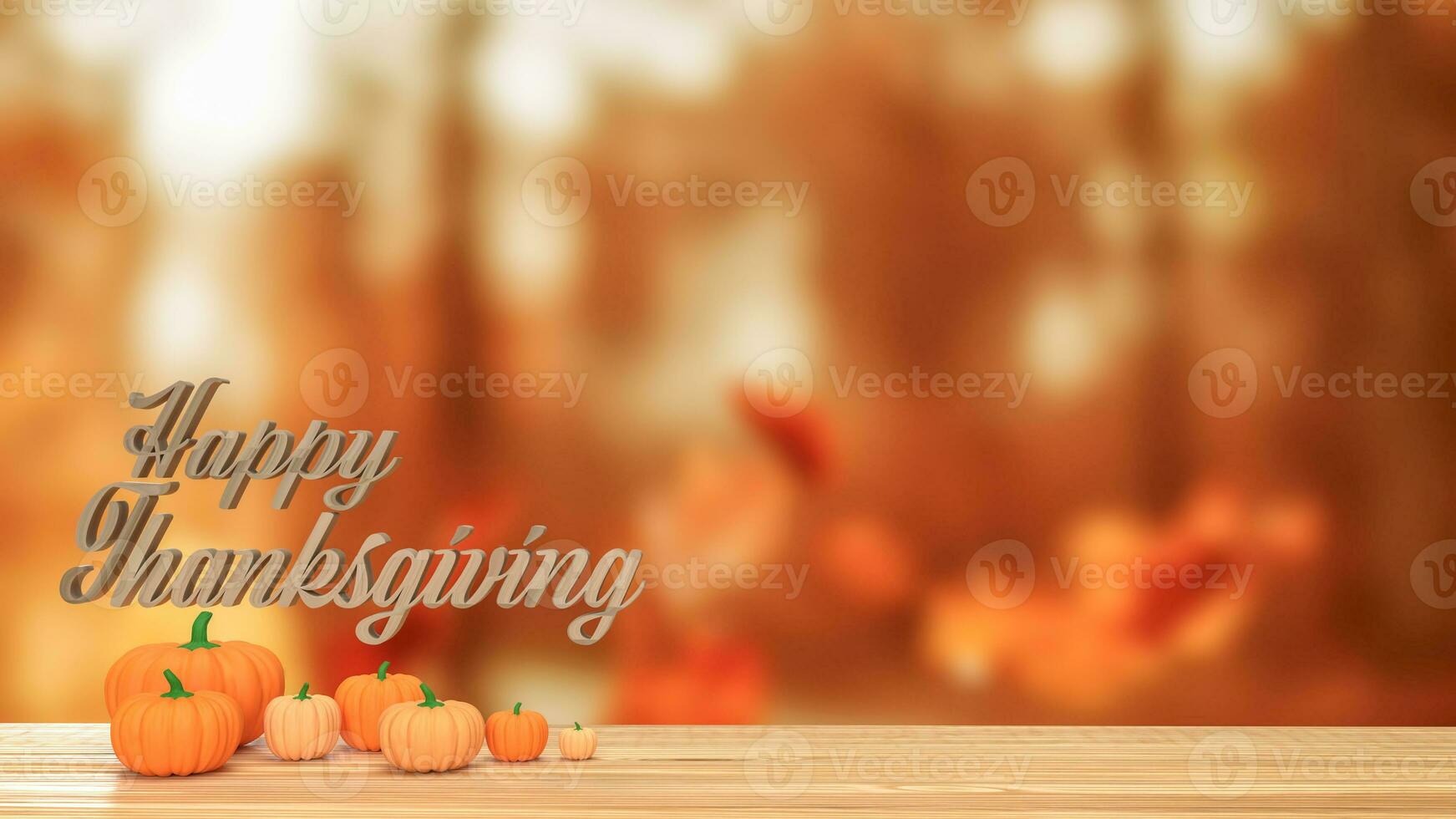 The pumpkin for Thanksgiving day concept 3d rendering photo