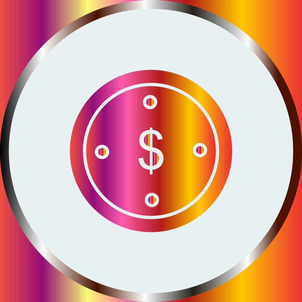 icono de vector de moneda de dólar