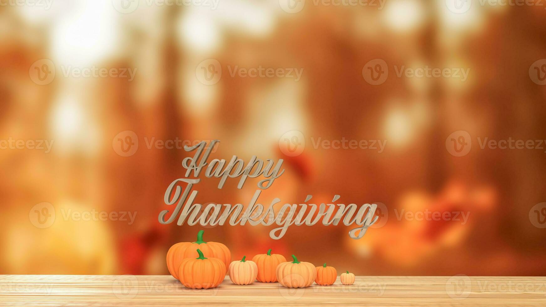 The pumpkin for Thanksgiving day concept 3d rendering photo