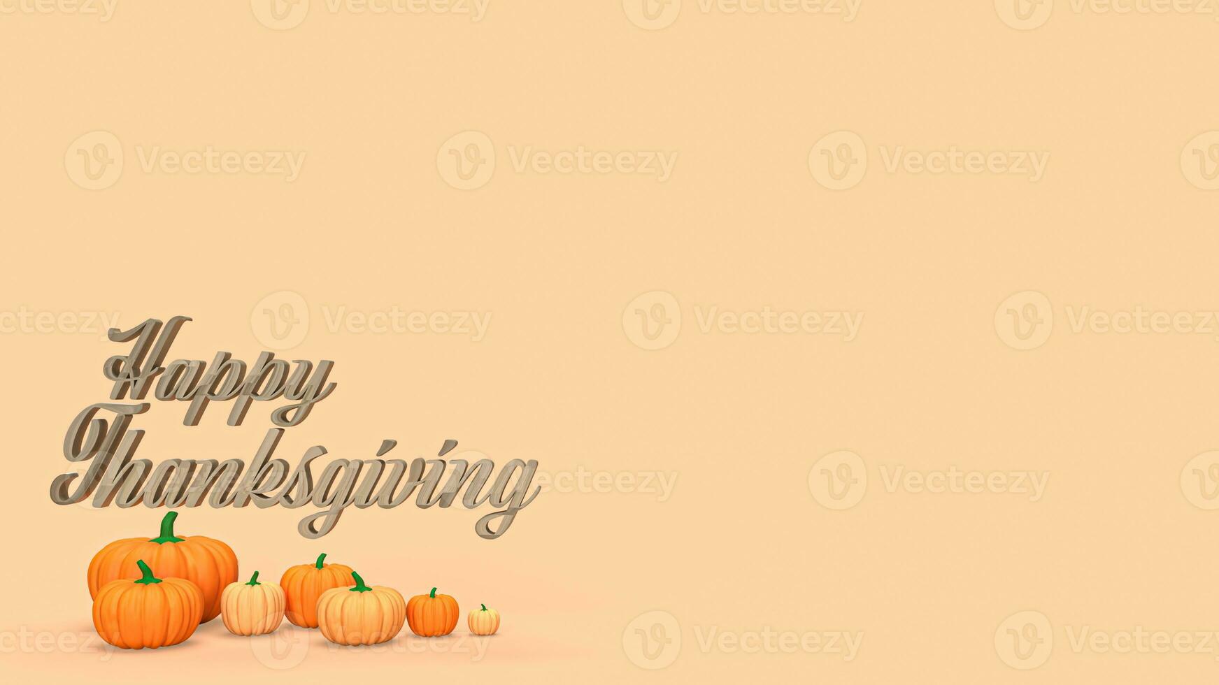 The pumpkin for Thanksgiving day concept 3d rendering photo