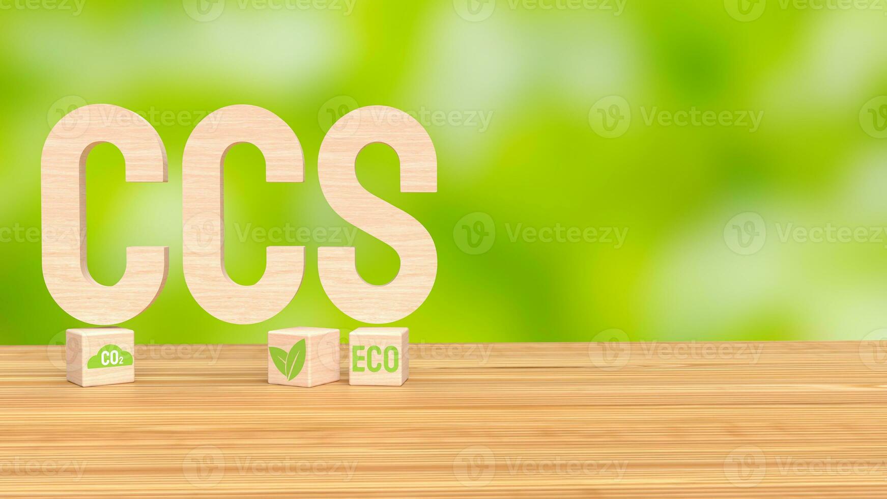 The ccs mean Carbon Capture and Storage for technology or eco concept 3d rendering photo