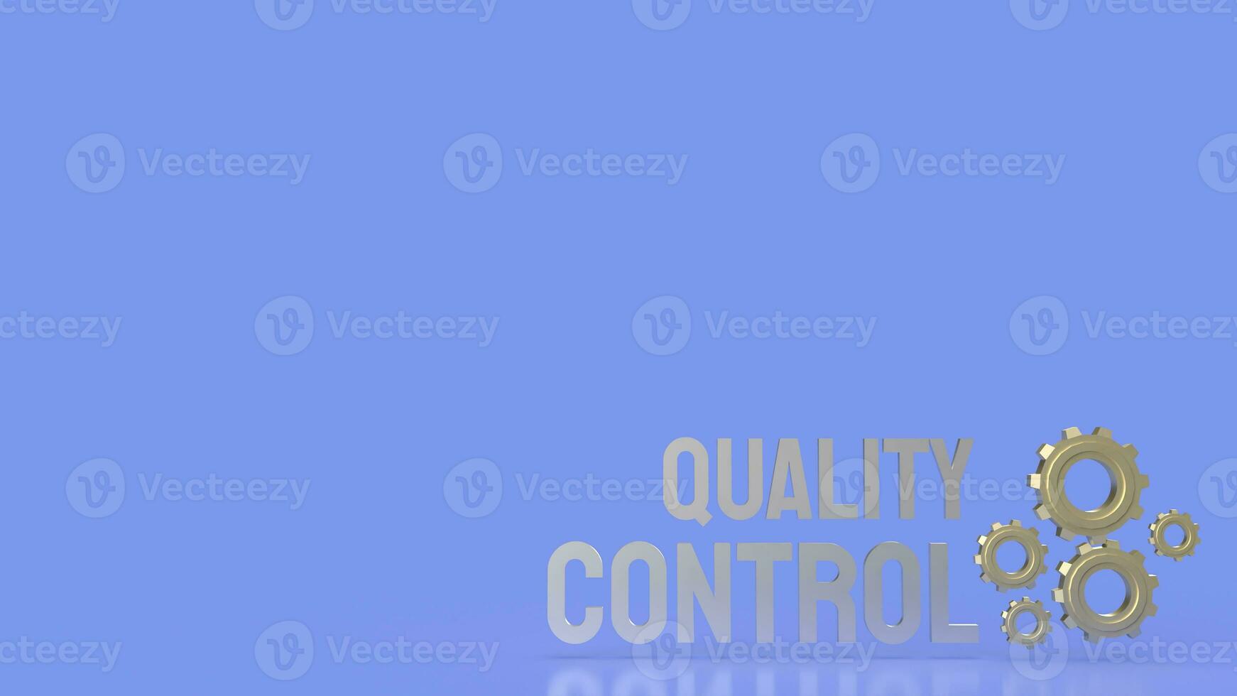 The  Quality control word and gear image 3d rendering photo