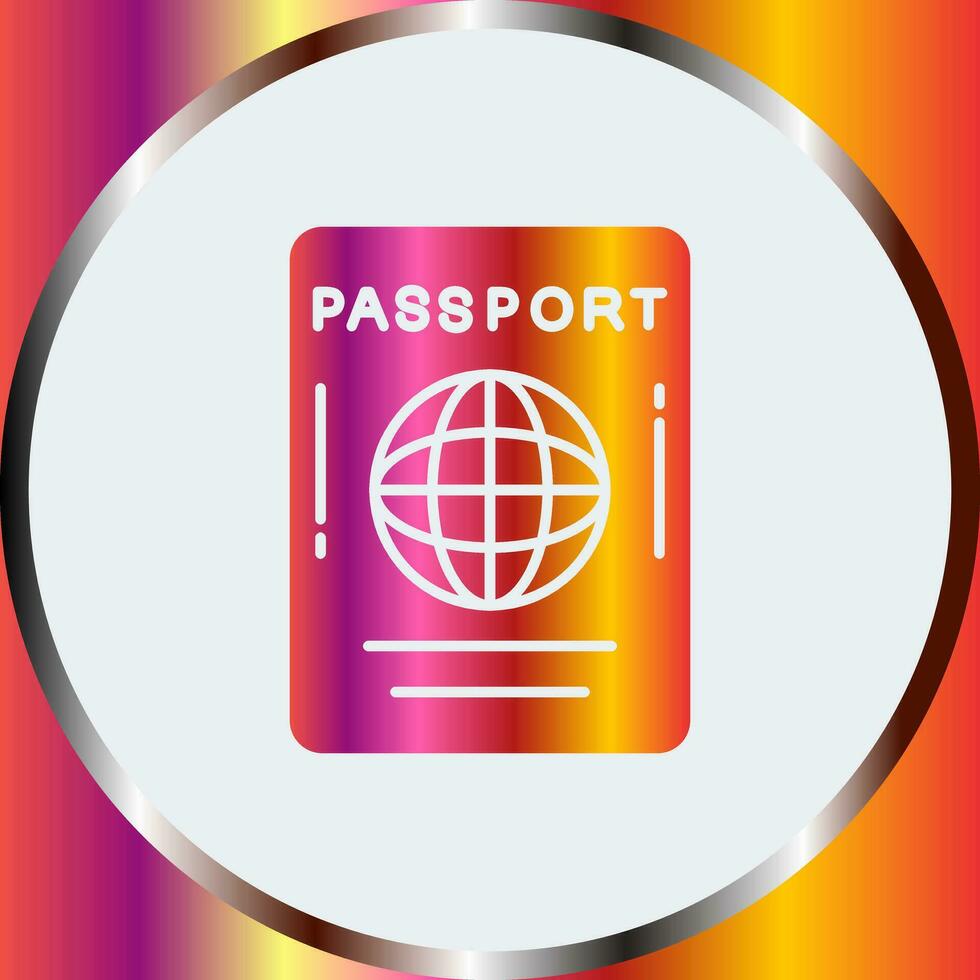 icono de vector de pasaporte