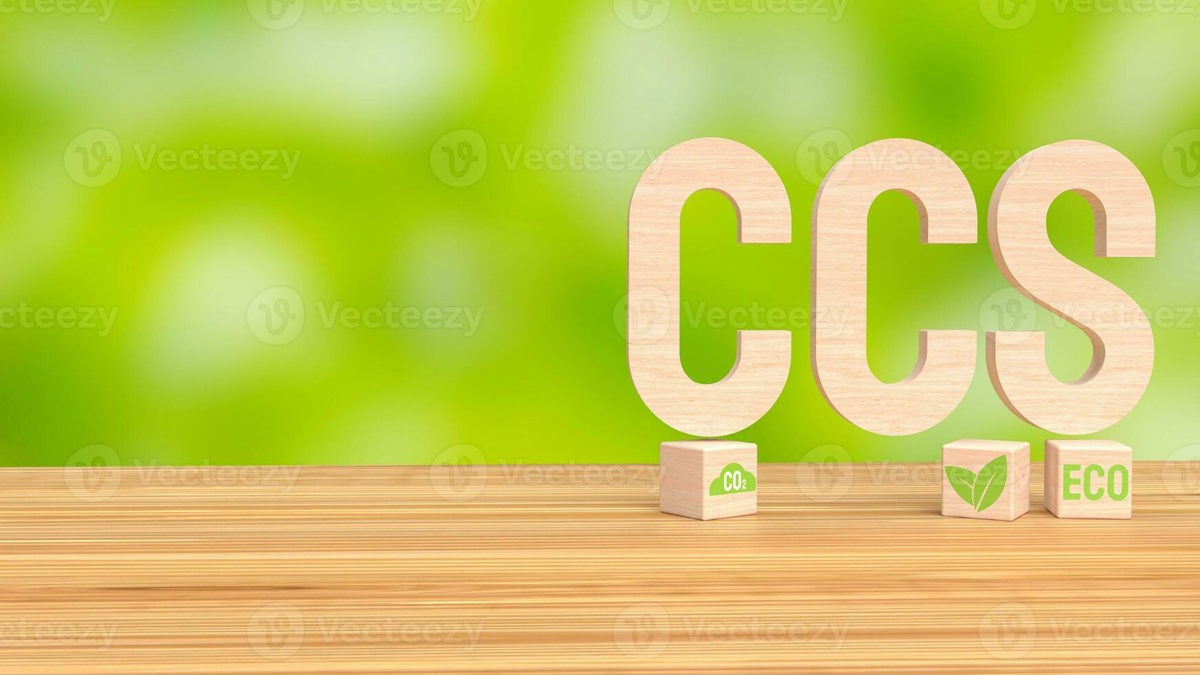 The ccs mean Carbon Capture and Storage for technology or eco concept 3d rendering photo