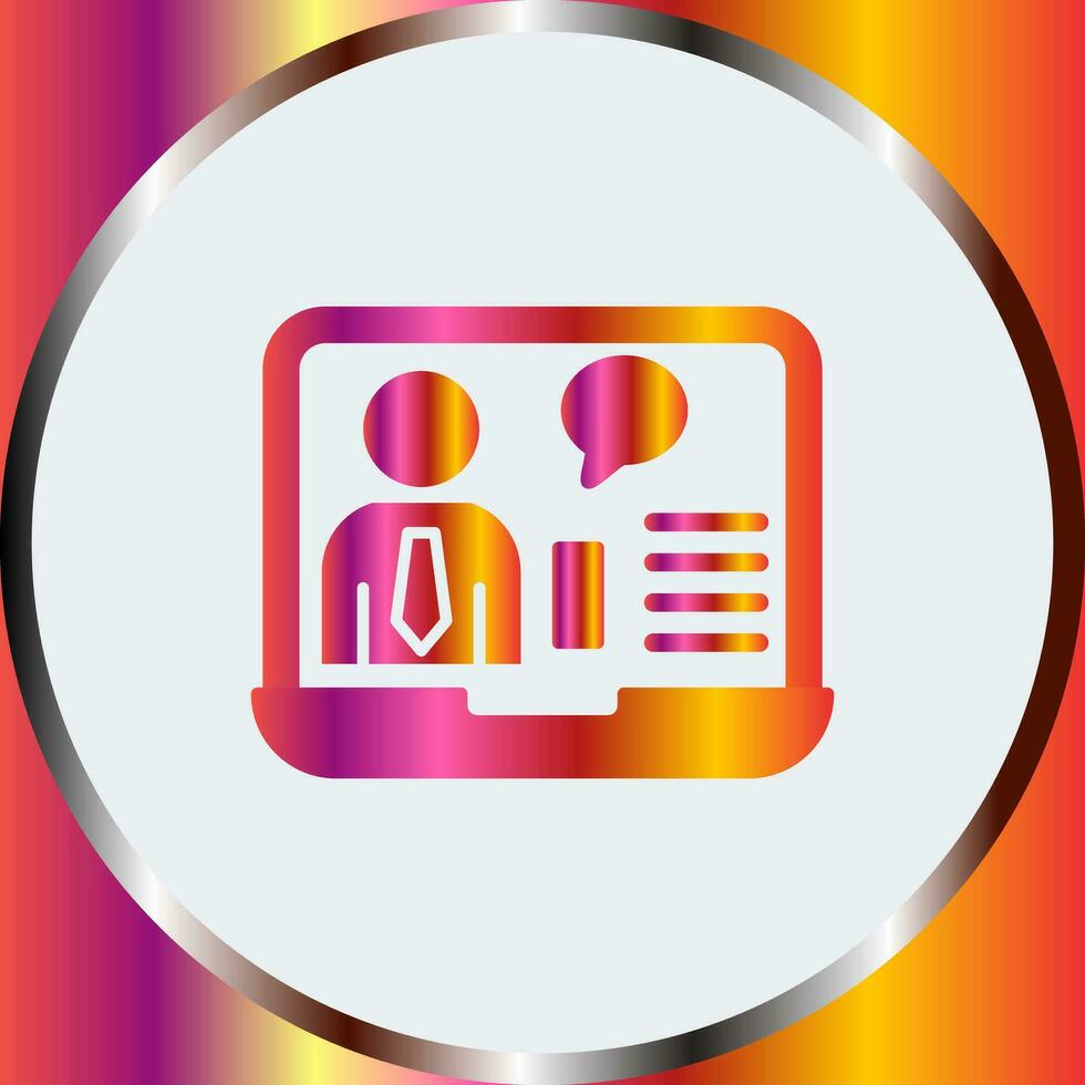 Online Job Interview Vector Icon