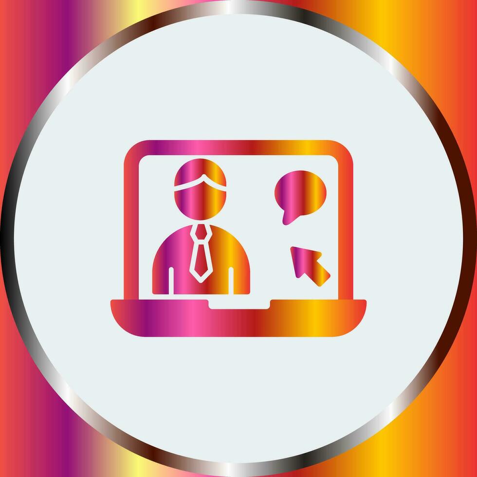Online Interview Vector Icon