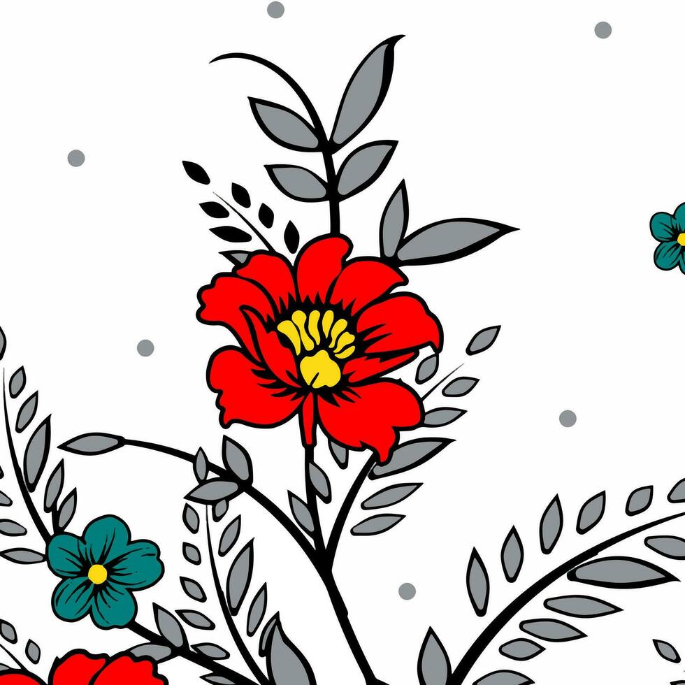 floral abstract pattern suitable for textile and printing needs vector