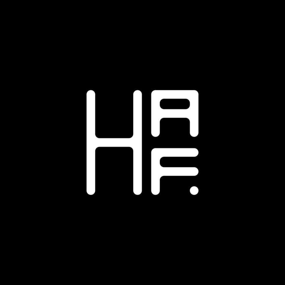HAF letter logo vector design, HAF simple and modern logo. HAF luxurious alphabet design