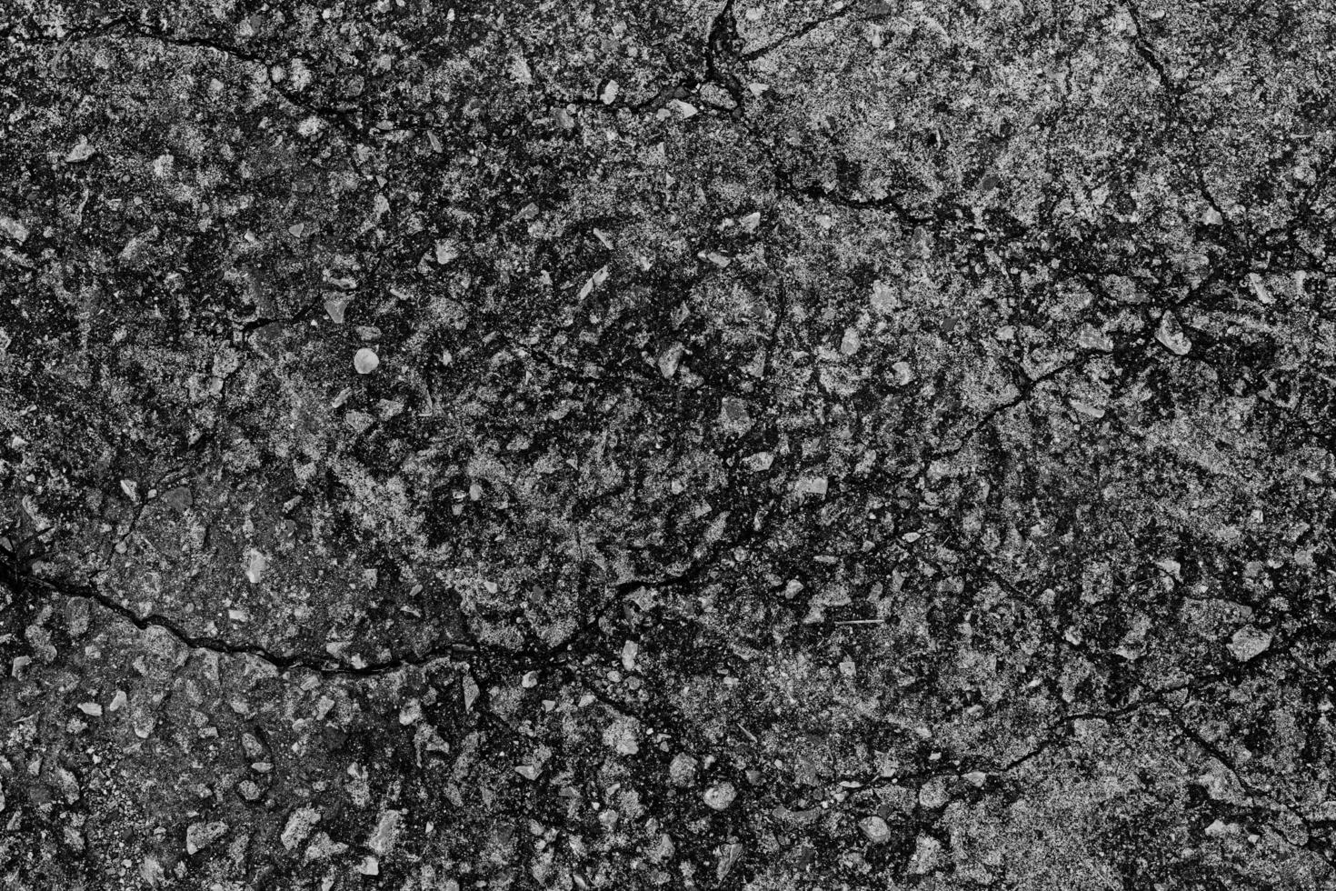 Abstract old black dirty dark cement wall background on ground texture. photo