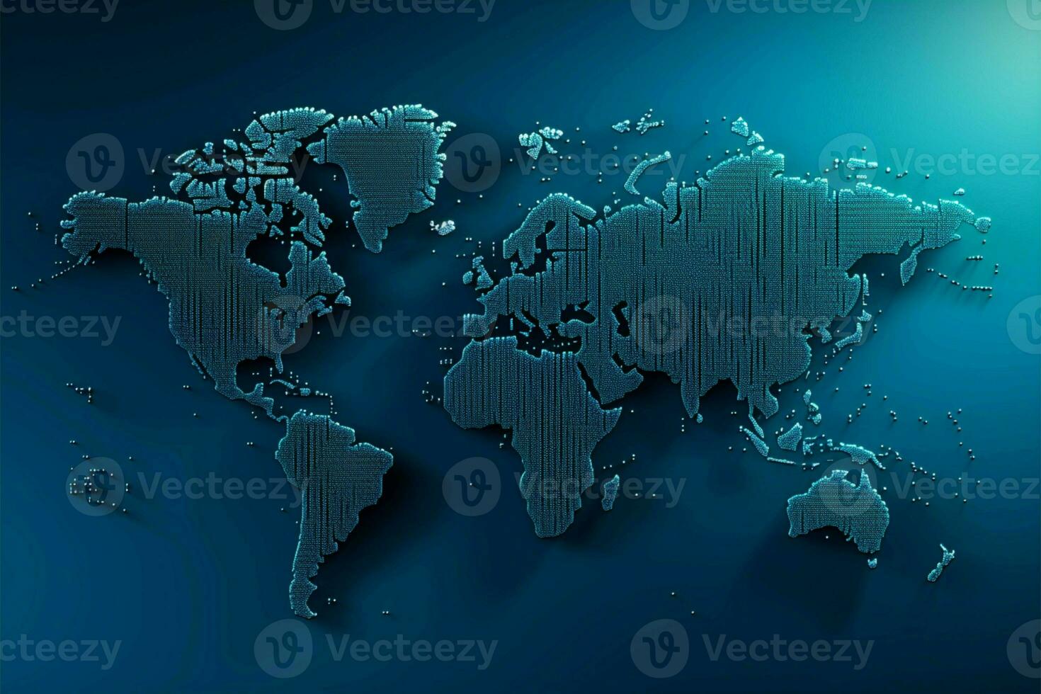 Captivating canvas. Blue world map illustration dazzles against dotted backdrop AI Generated photo