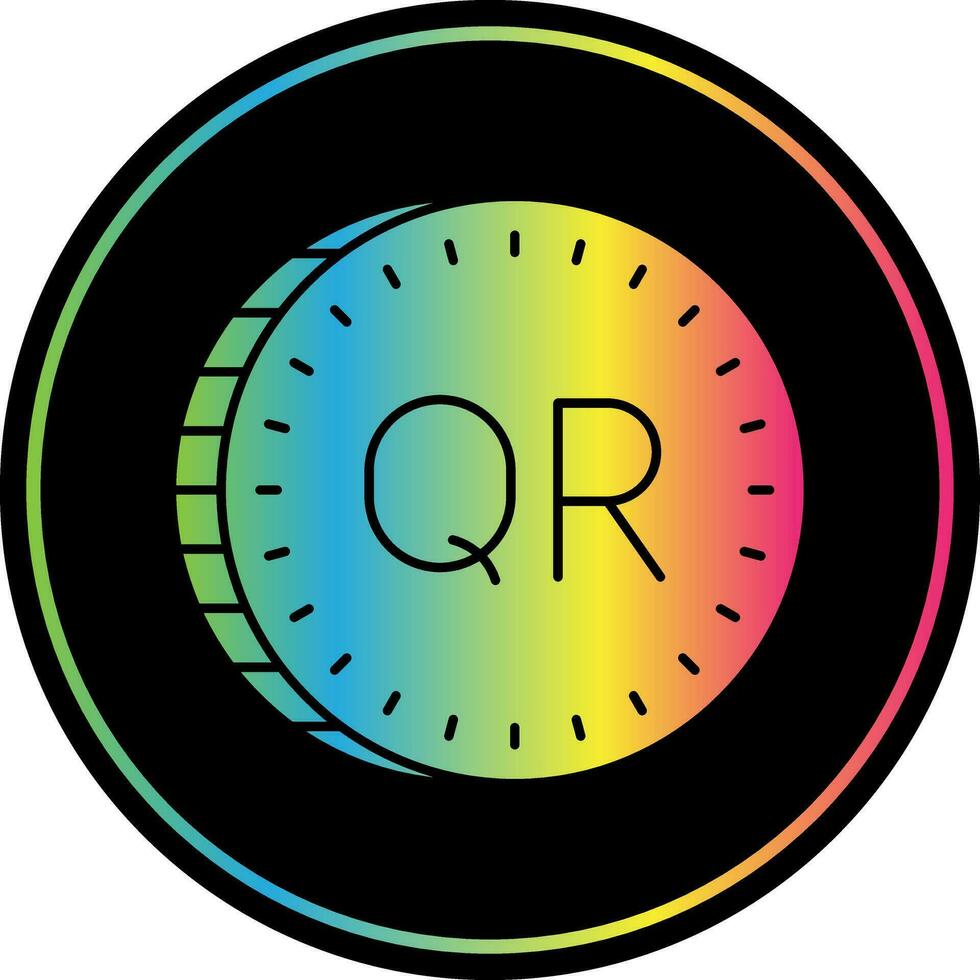 Qatari riyal Vector Icon Design