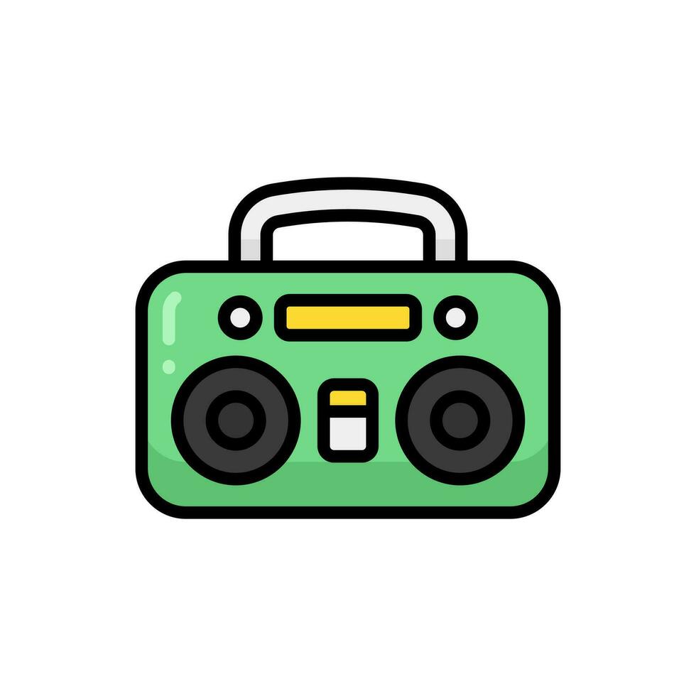 Boombox Cartoon Vector Icon Illustration. Electronics Icon Concept Isolated Premium Vector. Flat Cartoon Style