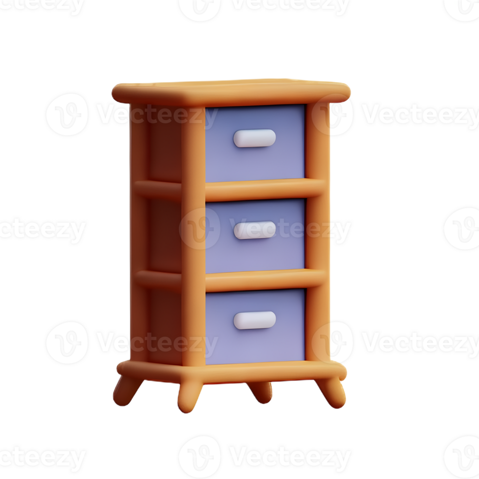 bookshelf 3d rendering icon illustration png