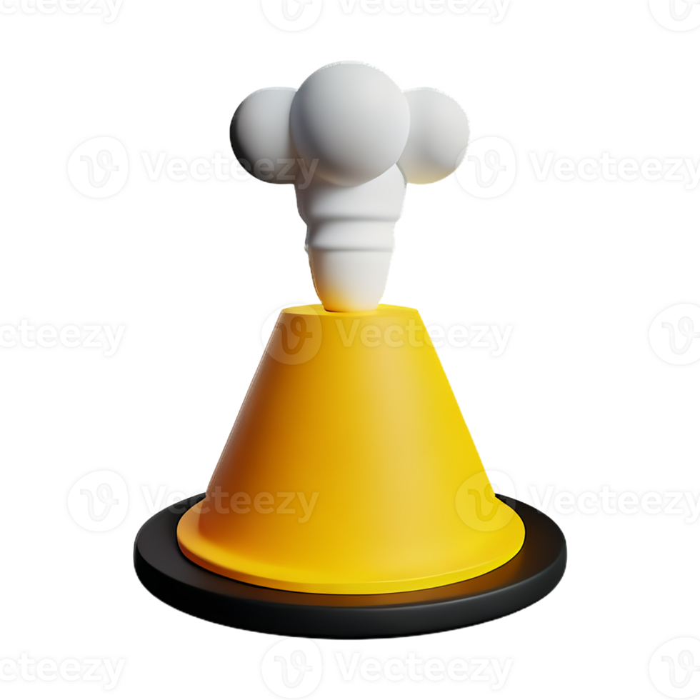 volcano 3d rendering icon illustration png