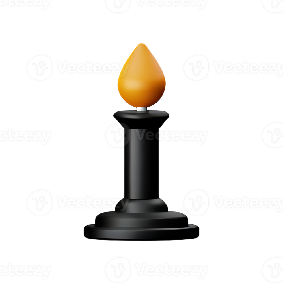 candlestick 3d rendering icon illustration png