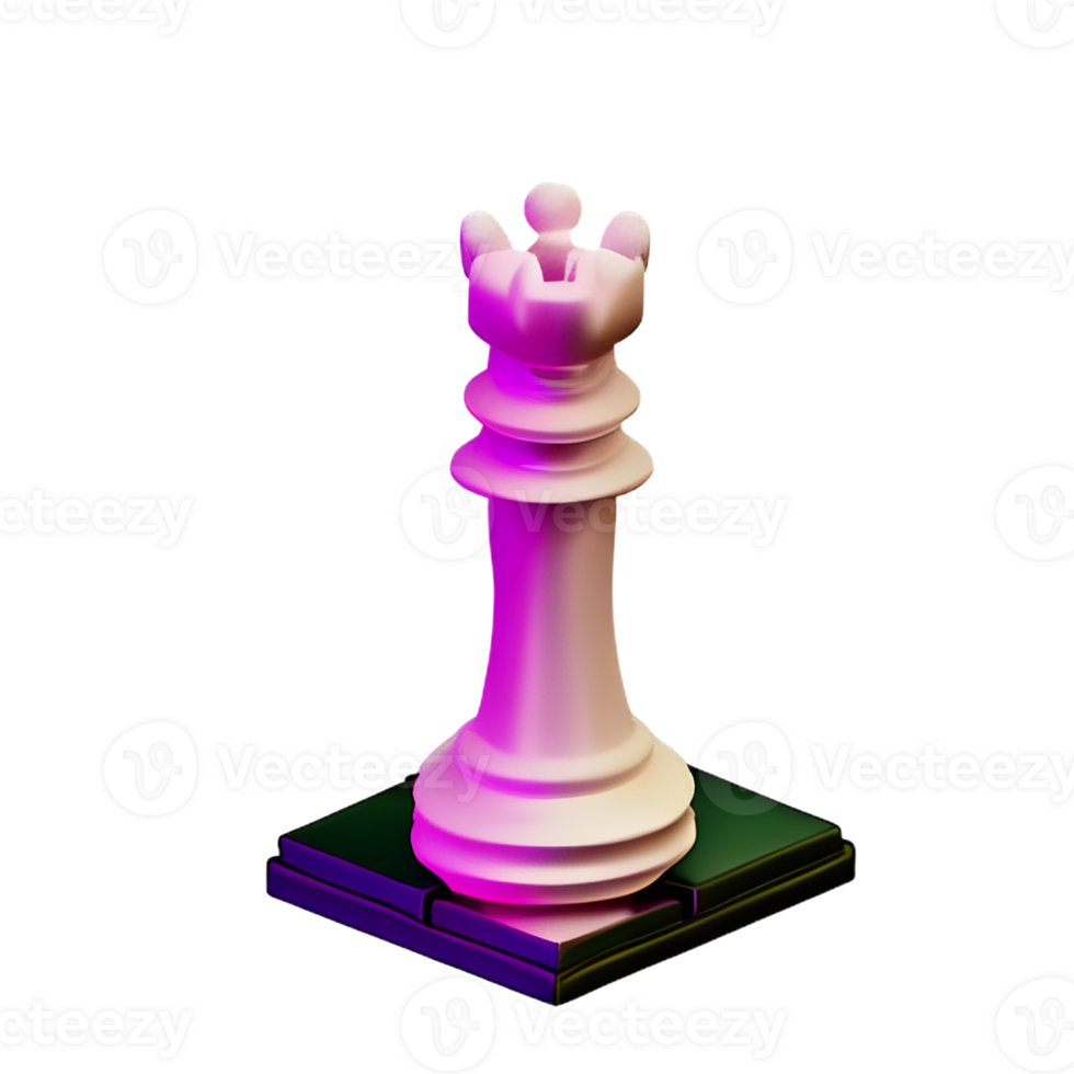 chess pieces 3d rendering icon illustration png