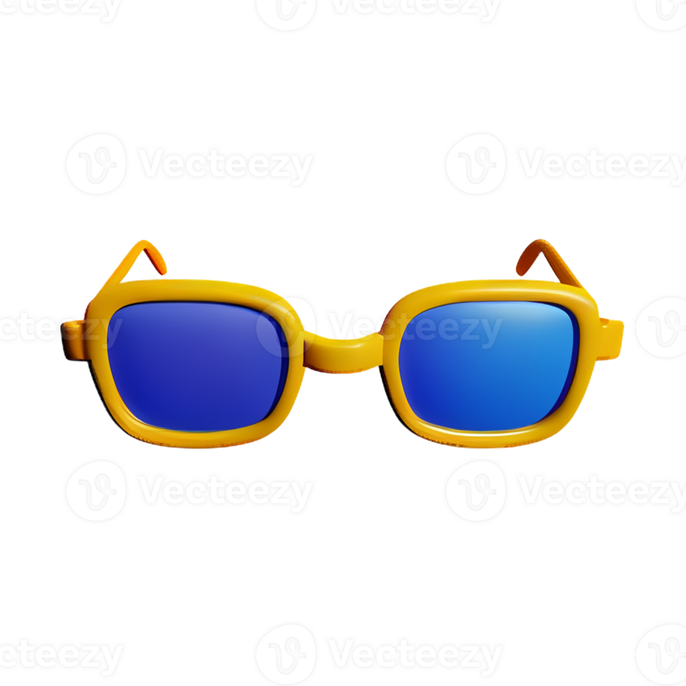 sun glasses 3d rendering icon illustration png