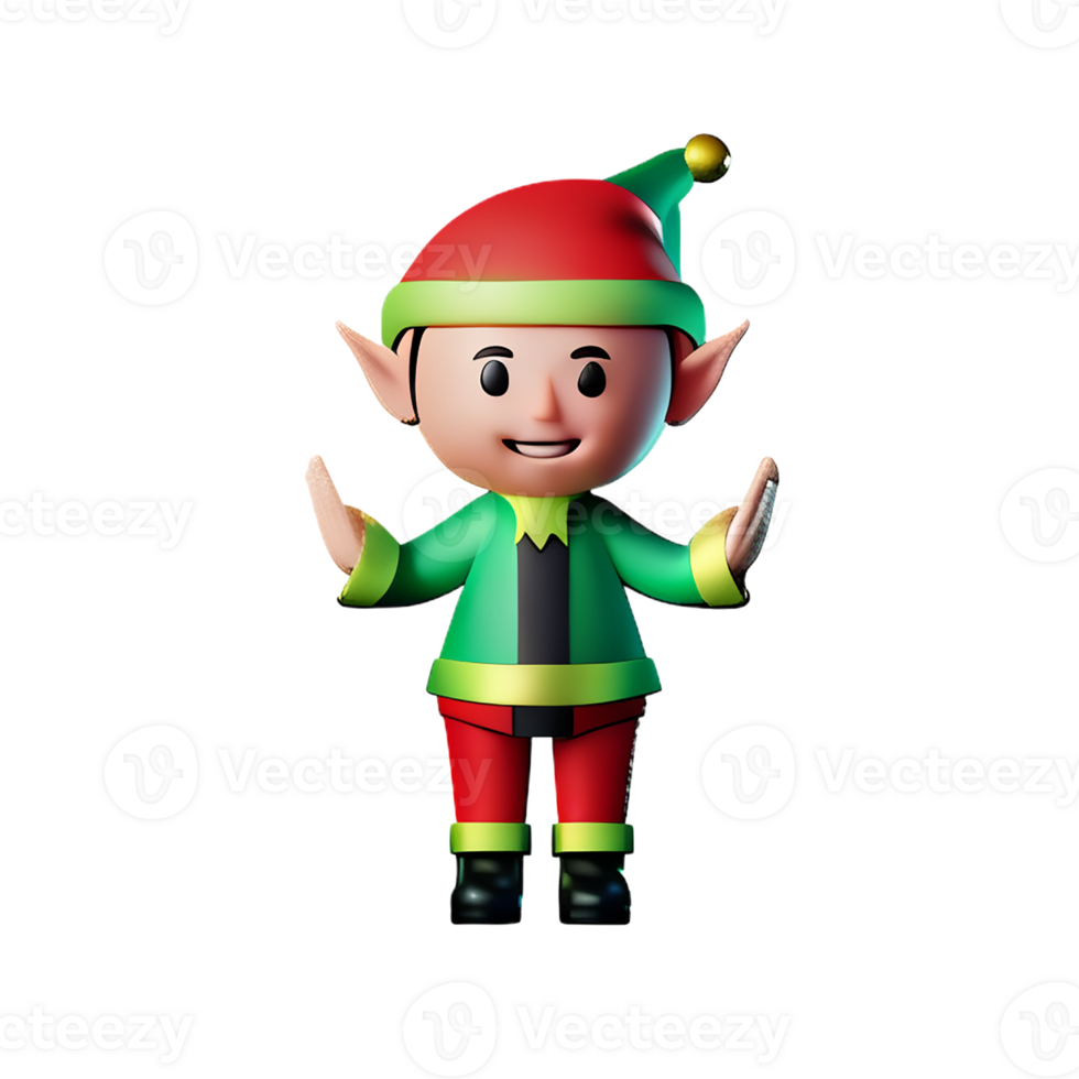 elf face 3d rendering icon illustration png