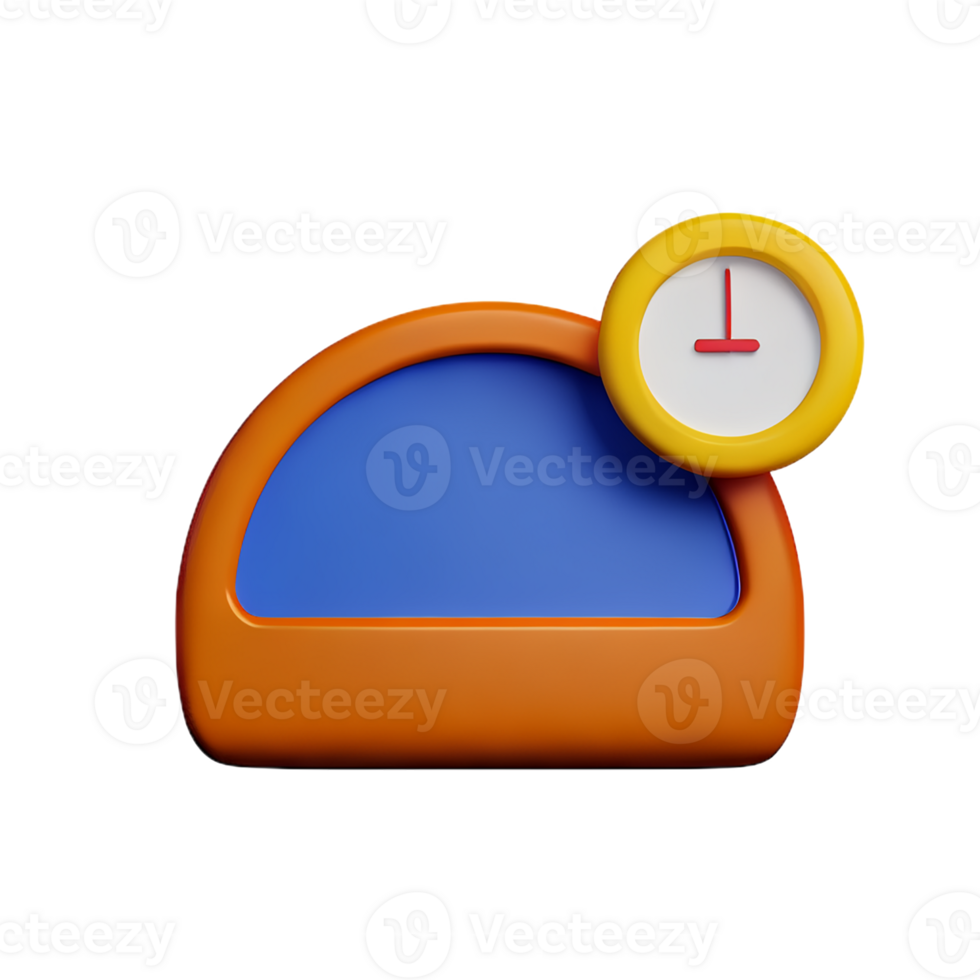 snelheidsmeter 3d renderen icoon illustratie png