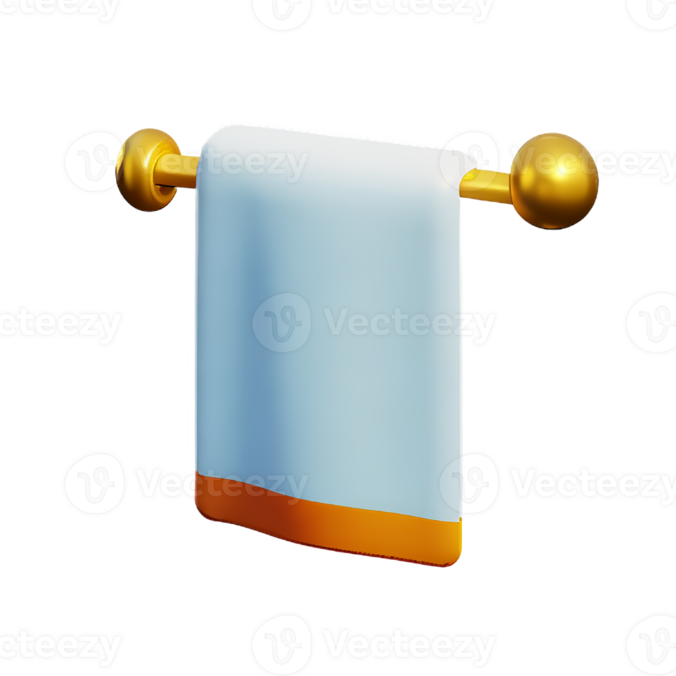 towel 3d rendering icon illustration png