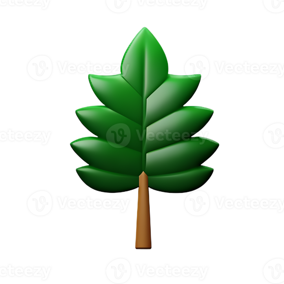fern 3d rendering icon illustration png