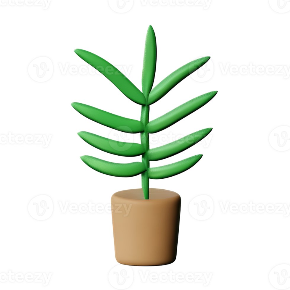 fern 3d rendering icon illustration png