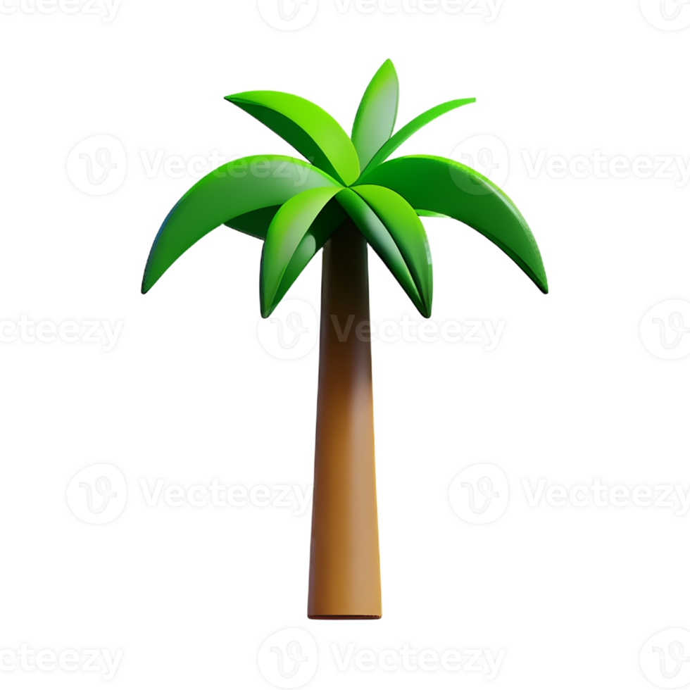 banana tree 3d rendering icon illustration png