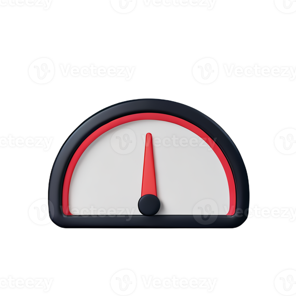 Illustration De Rendu Du Compteur De Vitesse 3D De Voiture