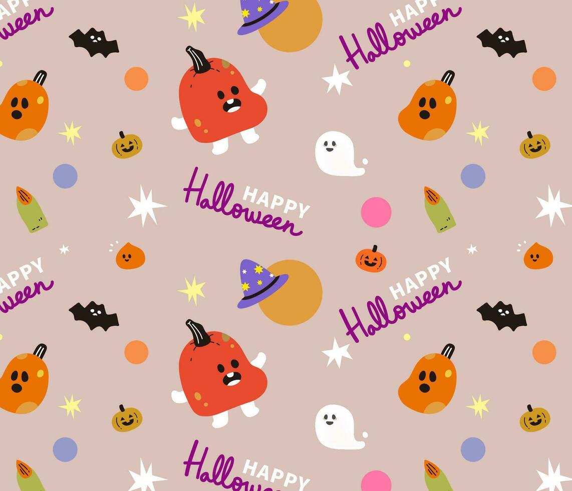 Cute Halloween Packaging Pattern, for texture banner sales paper poster vector