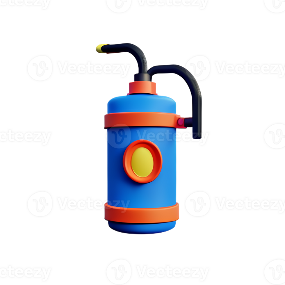 fire extinguisher 3d rendering icon illustration png