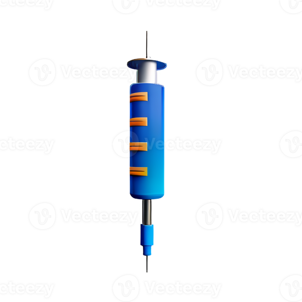 syringe 3d rendering icon illustration png