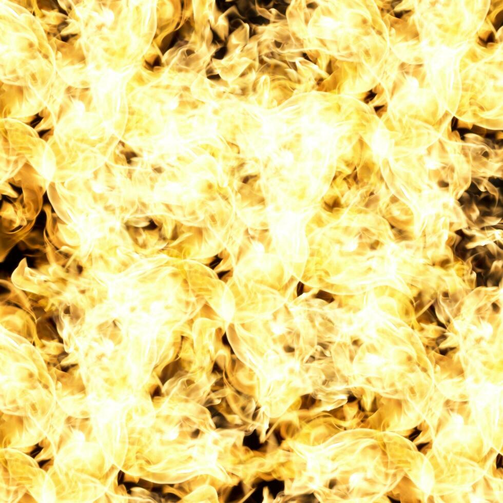 Abstract Fire flames on black background photo