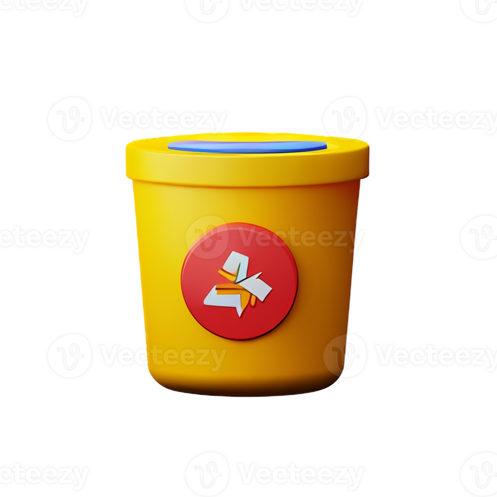 garbage 3d rendering icon illustration png