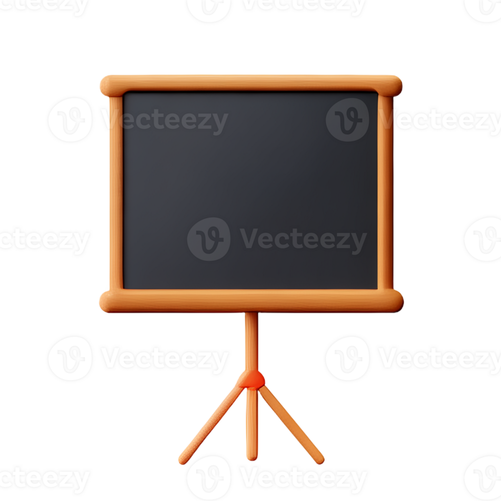 blackboard 3d rendering icon illustration png