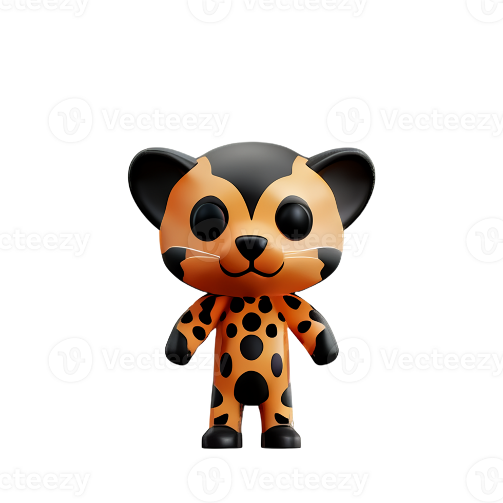 cheetah 3d rendering icon illustration png