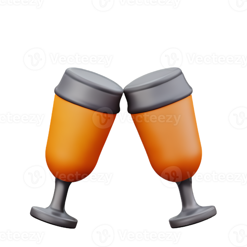 cheers 3d rendering icon illustration png