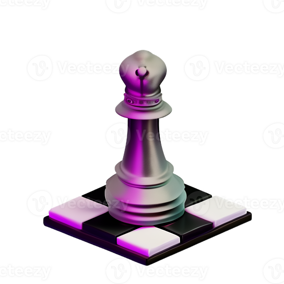 chess pieces 3d rendering icon illustration png
