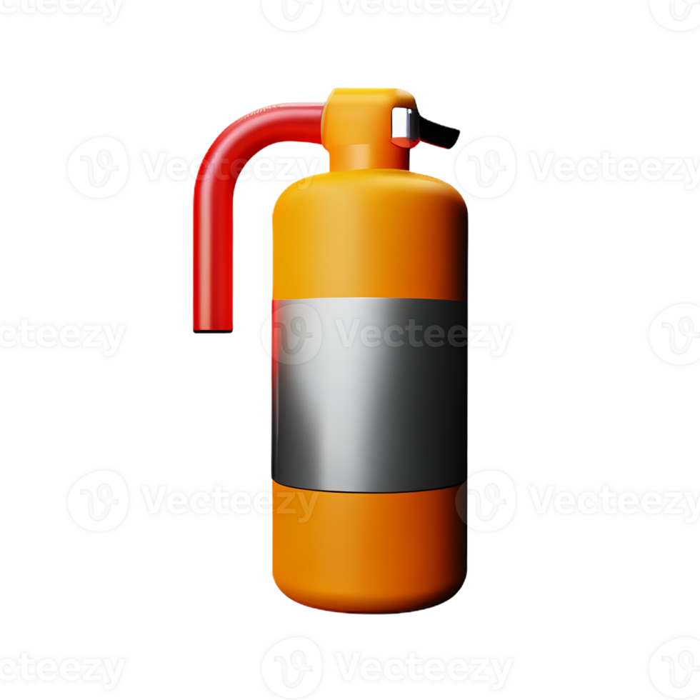 brand brandblusser 3d renderen icoon illustratie png