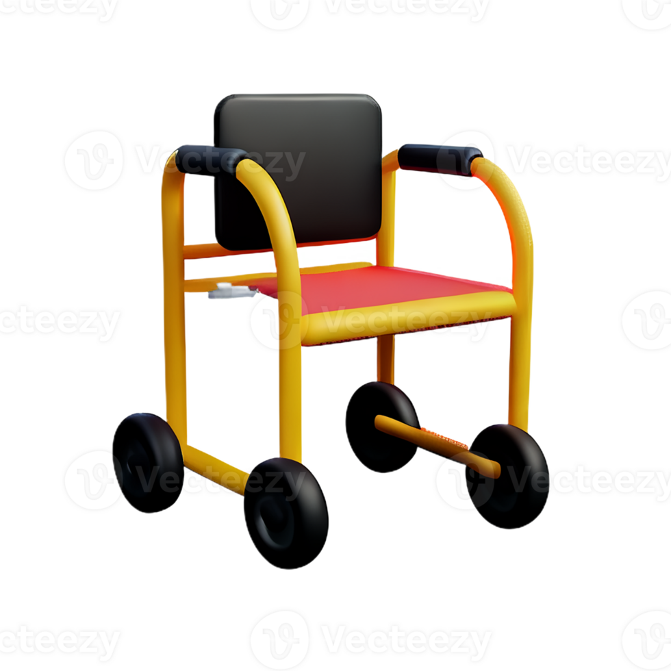 wheelchair 3d rendering icon illustration png
