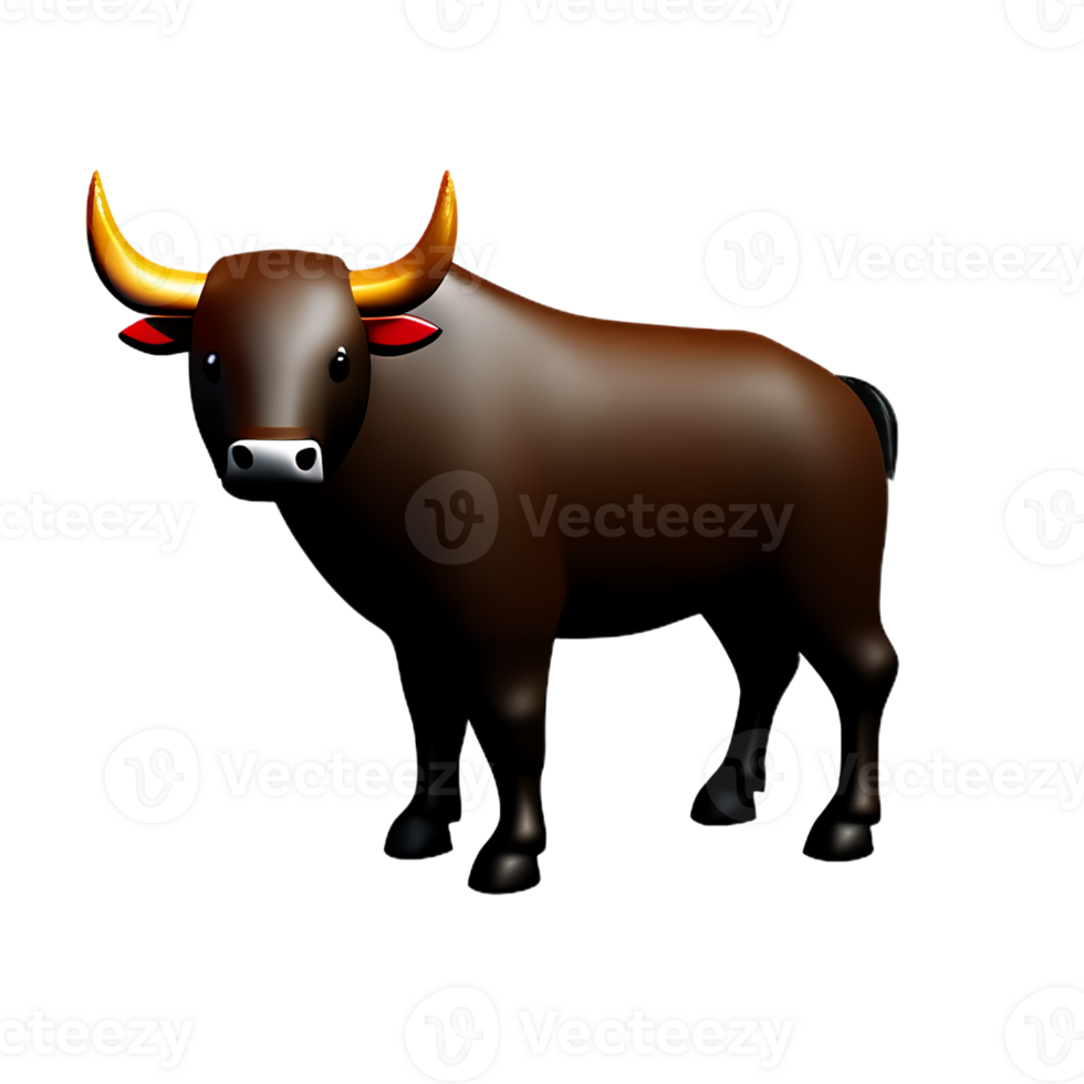 buffalo 3d rendering icon illustration png