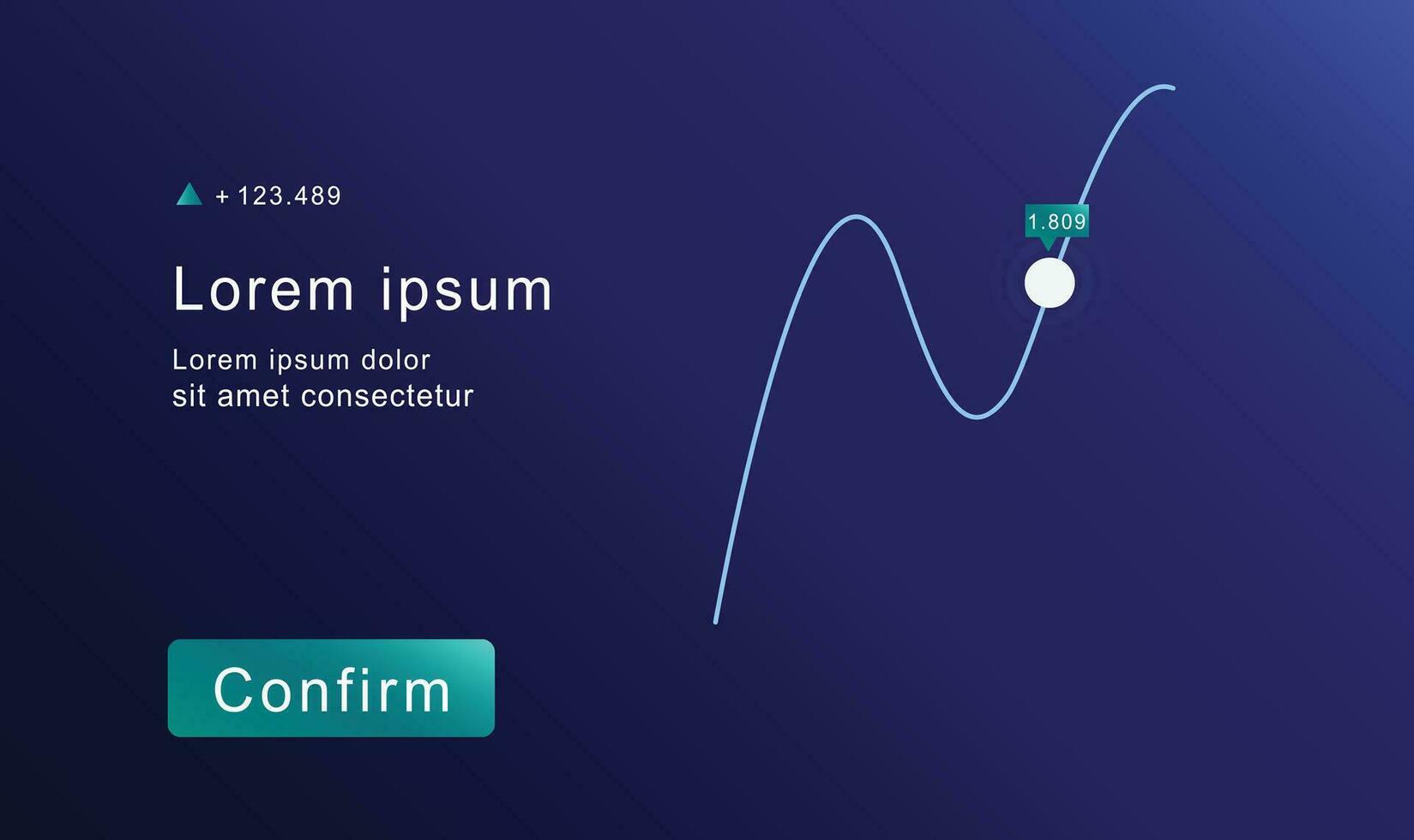 Ui kit chart graph display device touch screen button push click stock financial investment marketing vector illustration statistic infographic interface diagram template business icon dashboard web