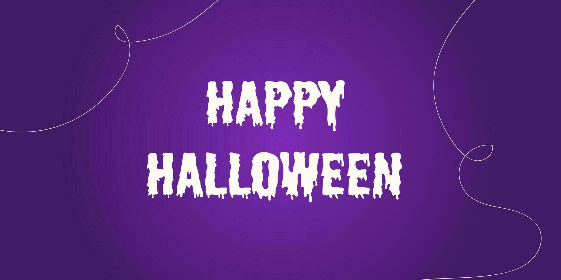 Happy Halloween Horror text on treat or trick fantasy fun party celebration purple background design. vector