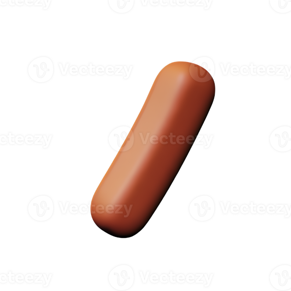 sausage 3d rendering icon illustration png