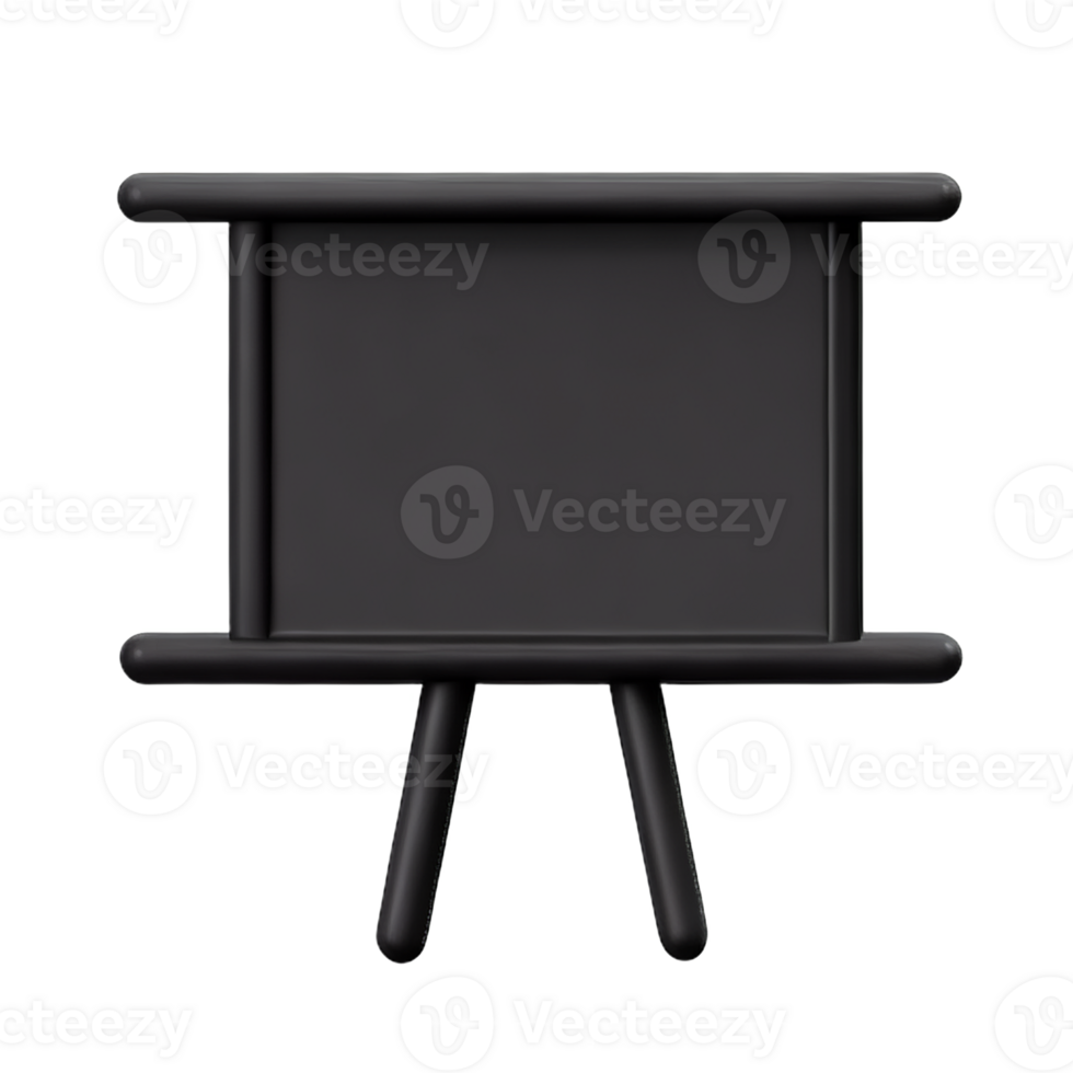 blackboard 3d rendering icon illustration png