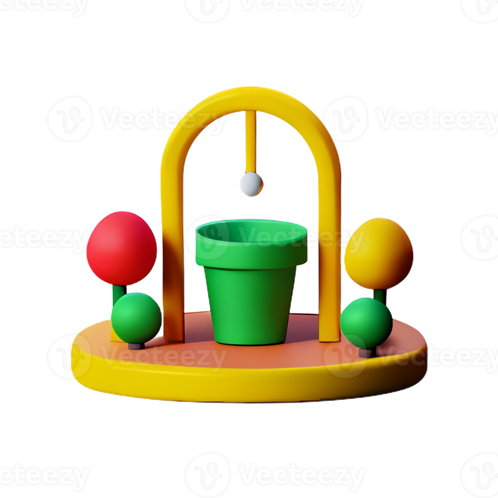 flower corner 3d rendering icon illustration png