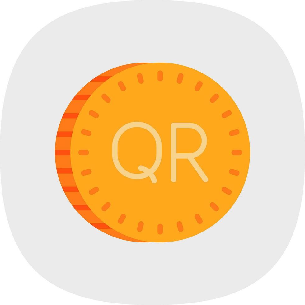 Qatari riyal Vector Icon Design
