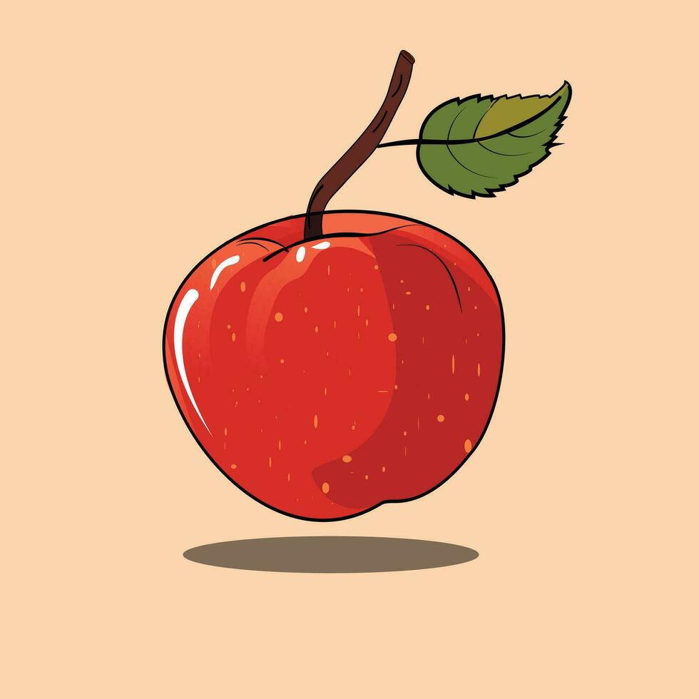 Red apple vector illustration